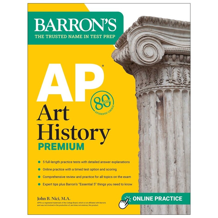 Chulabook|c321|หนังสือ|AP ART HISTORY PREMIUM: 5 PRACTICE TESTS + COMPREHENSIVE REVIEW + ONLINE PRAC