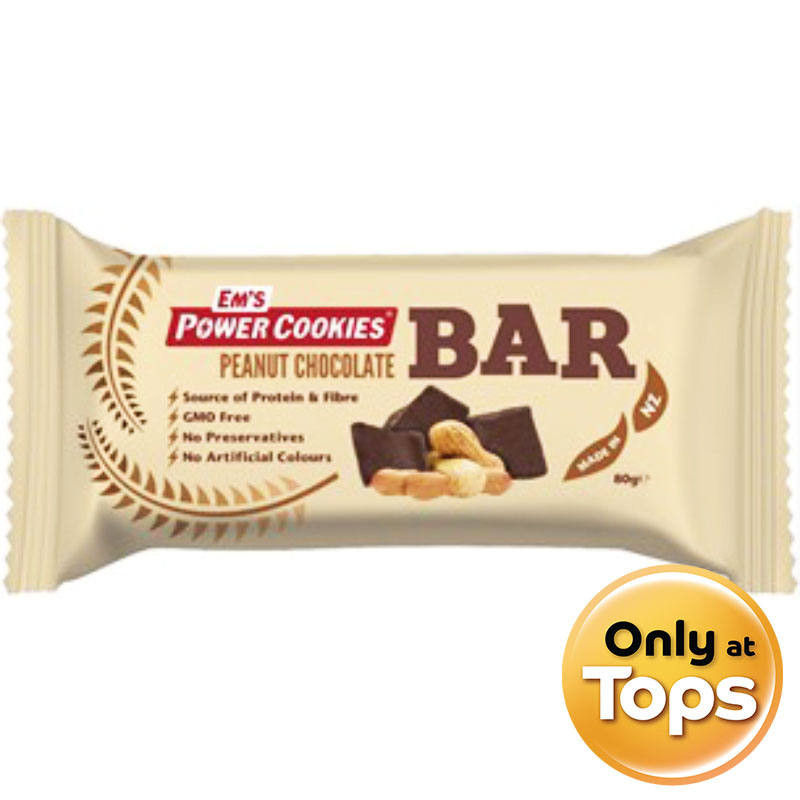 🍉 เอ็มส์พาวเวอร์คุกกี้ส์พีนัทช็อกโกแลตมูสลี่บาร์ 80กรัม 🍍 Ems Power Cookies Peanut Chocolate Muesli 