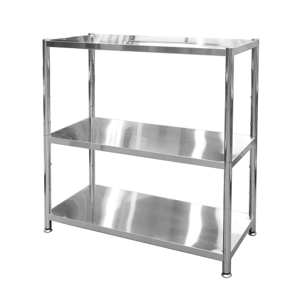 [จัดส่งอย่างเดียว] HomePro ชั้นวางของ 3 ชั้น  MS-707/3 สเตนเลส แบรนด์ QLINE