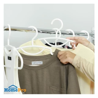 PLIM ไม้แขวนเสื้อ H-059 สีขาว แพ็ก 6 ชิ้น จัดส่งโดย HomePro