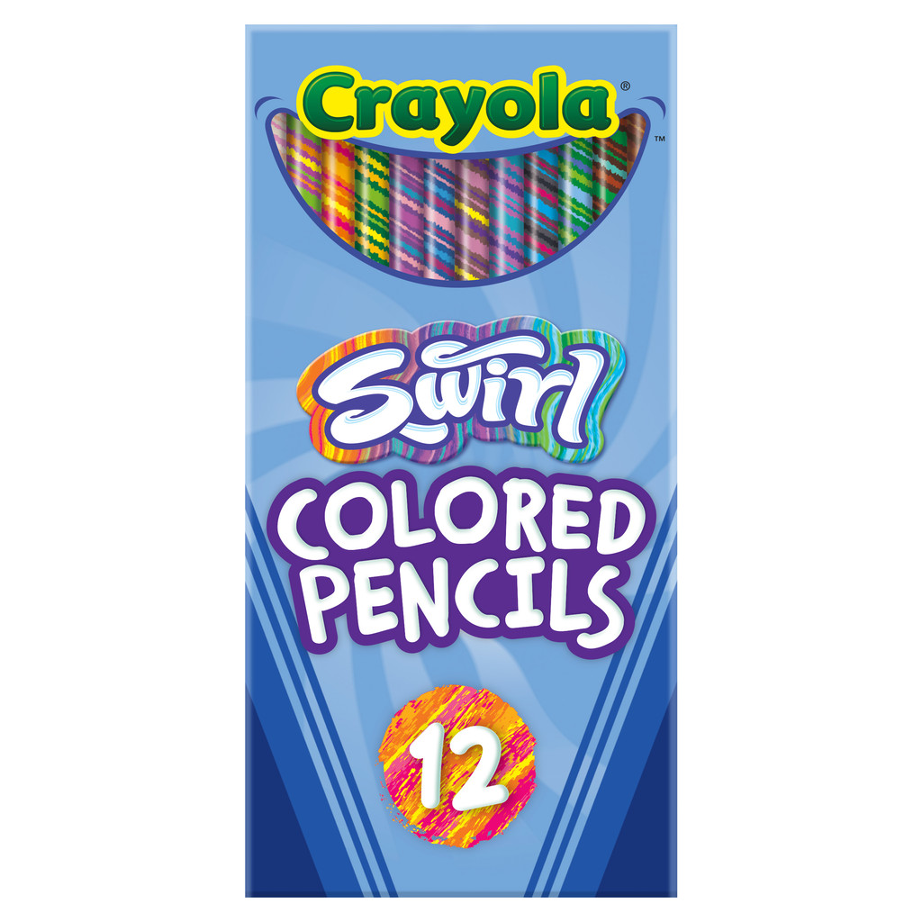 Crayola 12ct Swirl Colored Pencils เครโยล่า ดินสอสีผสมหลายเฉดในแท่งเดียว 12สี 68-7510