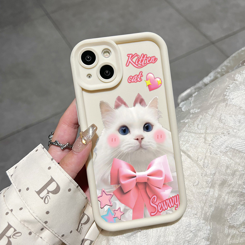 เคสสำหรับ OPPO A53 2020 A33 2020 A53s A32 A94 F19 Pro Reno 5F 5 Lite A11s เคสโทรศัพท์ซิลิโคนกันกระแทกลายแมวน่ารัก ราคา ถูกที่สุด ดีลบีเคเค แกลเลอรีภาพที่ 8