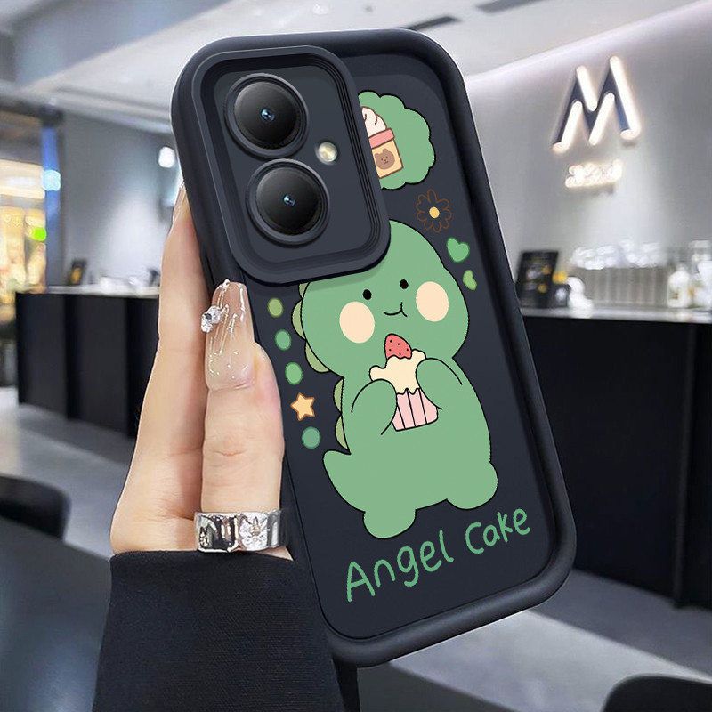 เคสสำหรับ VIVO Y27 Y36 4G Y36 5G Y27 5G Y77T Y27s Y35 Y35+ 5G เคสโทรศัพท์ไดโนเสาร์น่ารักป้องกันการตก