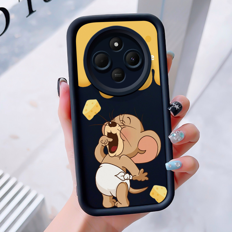 เคสสำหรับ Xiaomi Redmi 14C 4G 14C 5G A3 Pro 4G A4 5G POCO C75 เคสโทรศัพท์แมวหนูสามสีซิลิโคนกันกระแทก