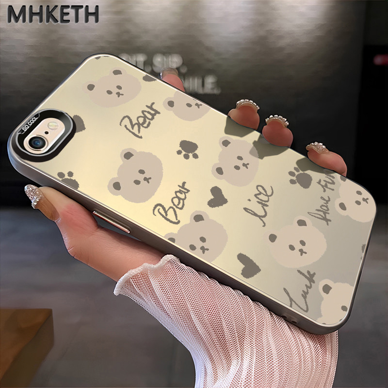 MHKETH เคสสำหรับ iPhone 6 Plus 6s Plus 7 Plus 8 Plus SE 2020 X Xr Xs Max เคสโทรศัพท์อวตารตุ๊กตาการ์ตูนน่ารัก