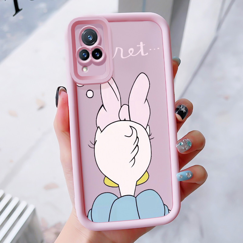 เคสสำหรับ VIVO V21 4G V21 5G เคสโทรศัพท์น่ารักเป็ดหนูสามสีซิลิโคนกันกระแทก