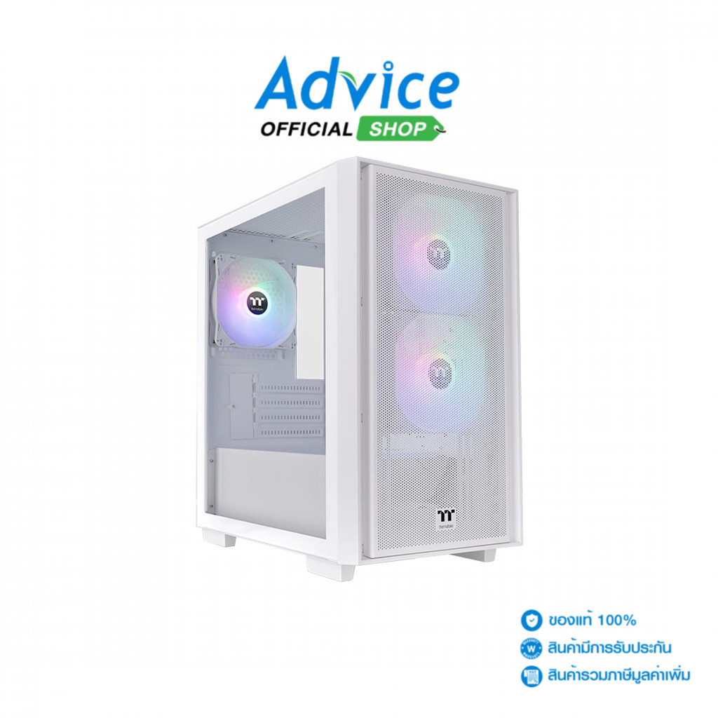 THERMALTAKE mATX CASE (เคสคอมพิวเตอร์) (NP) VERSA H16 TG ARGB SNOW (CA-1Y8-00S6WN-01) - A0164940