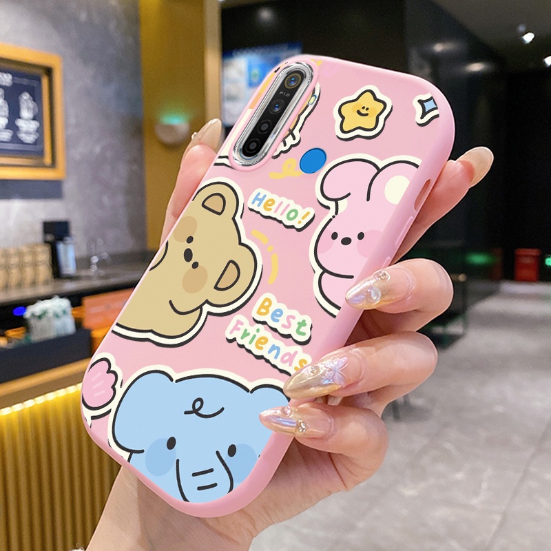 เคสสำหรับ Realme 5 5i 5s 6i C3 C3i 8 5G 8S 5G Q3 Q3i V13 5G Narzo 30 5G เคสโทรศัพท์ซิลิโคนน่ารักสำหรับผู้หญิง
