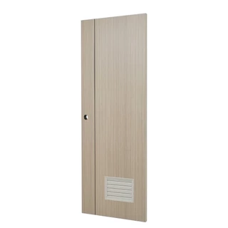 AZLE ประตูห้องน้ำ UPVC GROOVE P3 เกล็ดล่าง 70X200 ซม. สีบีช เจาะลูกบิด จัดส่งโดย HomePro