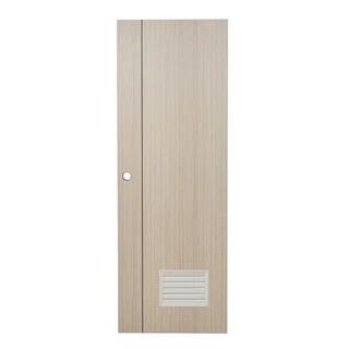 AZLE ประตูห้องน้ำ UPVC GROOVE P3 เกล็ดล่าง 70X200 ซม. สีบีช เจาะลูกบิด จัดส่งโดย HomePro