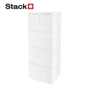 STACKO ตู้บานเปิด 4 ชั้น S5 VID 70x50x160 ซม. สีขาว จัดส่งโดย HomePro