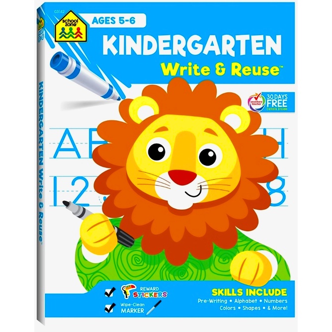 BBW หนังสือเด็ก Kindergarten Write & Reuse Activity Book ISBN: 9781681474526