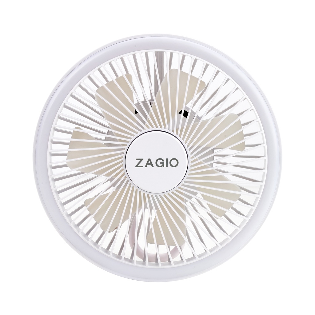 พัดลมไร้สายแบบแขวน 5 นิ้ว ZAGIO รุ่น ZG-9155 WH สีขาว