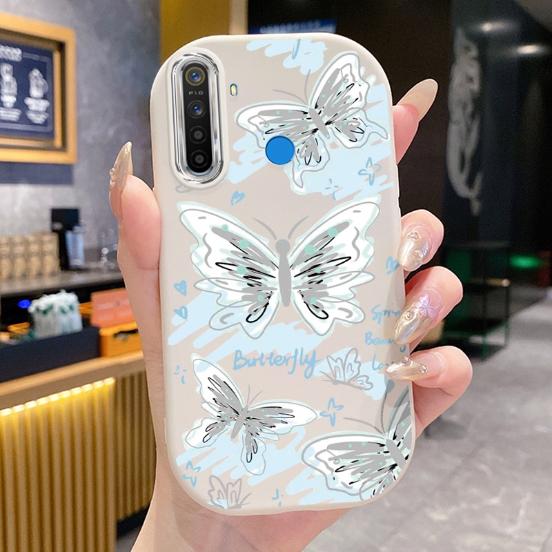 เคสสำหรับ Realme 5 5i 5s 6i C3 C3i 8 5G 8S 5G Q3 Q3i V13 5G Narzo 30 5G เคสโทรศัพท์ผีเสื้อกันกระแทก
