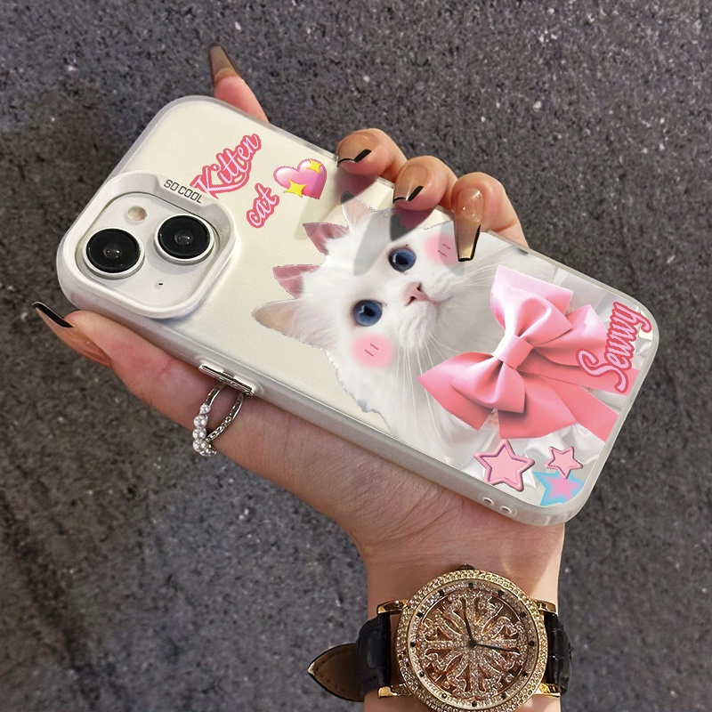 เคสสำหรับ OPPO A5 A3s A12e A7 A5s A12 A12s A11k Realme C1 เคสโทรศัพท์แมวน่ารัก - รูปที่ 5