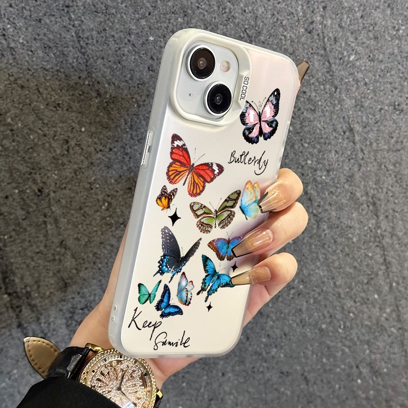 MHKETH เคสสำหรับ VIVO Y22 Y22s Y36 4G Y36 5G Y27 5G Y27S Y77T เคสโทรศัพท์ผีเสื้อสีสันสดใส - รูปที่ 4