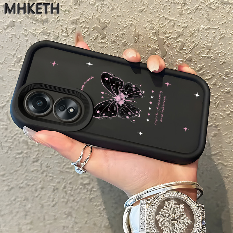 MHKETH เคสสำหรับ OPPO A58 A78 A58 5G A78 5G A58x 5G A1x A2x A98 5G F23 5G A1 5G เคสโทรศัพท์ผีเสื้อ
