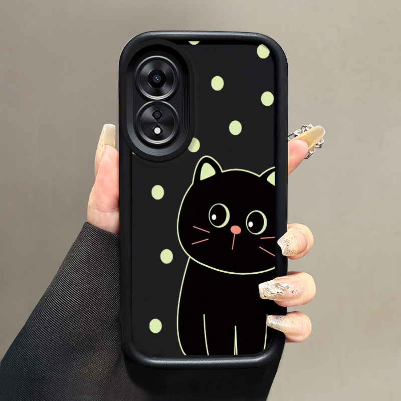 เคสสำหรับ OPPO A58 4G A58 5G A58X 5G A78 5G A1X 5G A2X 5G เคสโทรศัพท์แมวซิลิโคนกันกระแทก