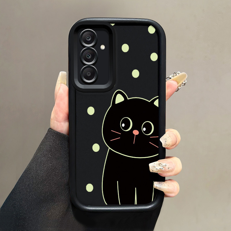 เคสสำหรับ Samsung A25 A15 5G A14 A13 A04s A13 Lite A04s A12 5G F12 M12 A11 M11 A10s M01s เคสโทรศัพท์แมวน่ารัก