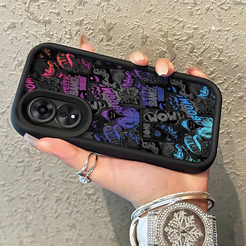 เคสสำหรับ OPPO A18 A38 A2x A31 2020 A8 เคสโทรศัพท์กราฟิตี้สุดเท่