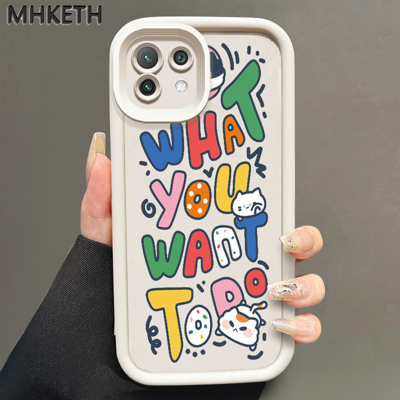 MHKETH เคสสำหรับ Xiaomi 11 Lite 4G 11 Lite 5G Ne 12 Lite เคสโทรศัพท์มีลายการ์ตูนสัตว์เล็ก