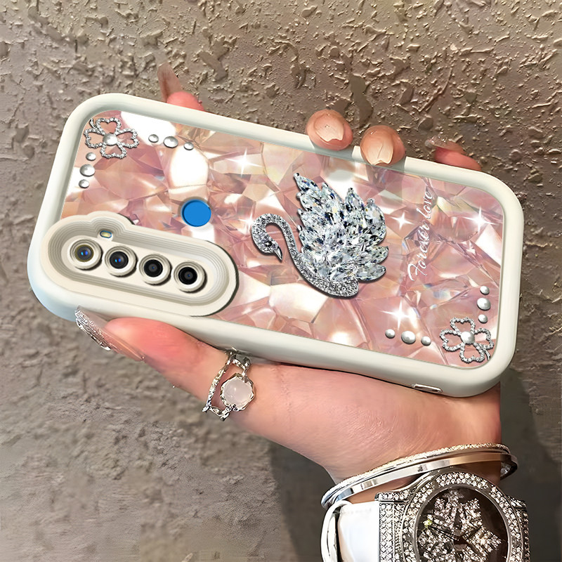 เคสสำหรับ Realme 5 5i 5s 6i 7i 8i C17 C3 C3i Narzo 50 10 Narzo 10A Narzo 20A เคสโทรศัพท์สวอนเพชร