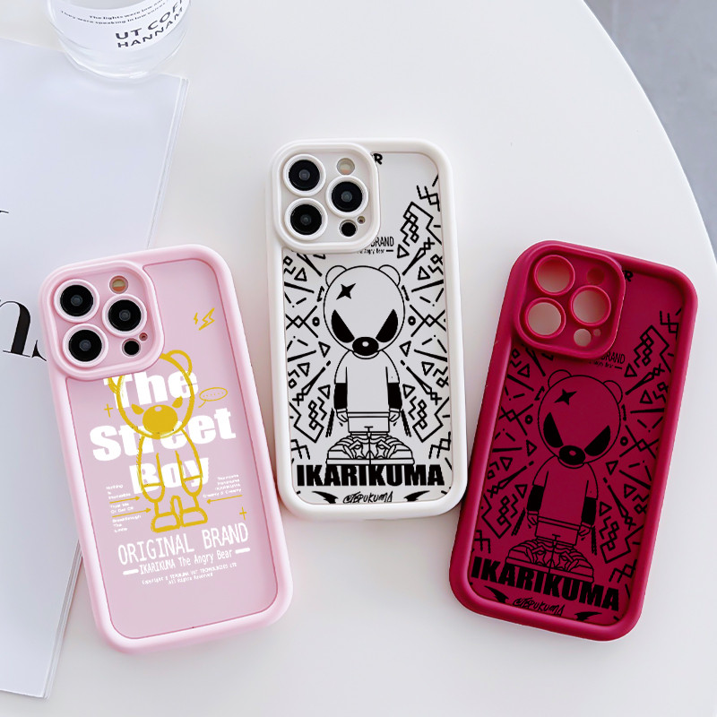 MHKEID เคสสำหรับ VIVO V21 4G V21 5G เคสโทรศัพท์ซิลิโคนออกแบบหมีโกรธอินเทรนด์ - รูปที่ 3