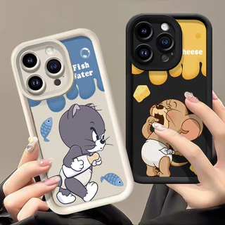 เคสสำหรับ OPPO A74 5G A54 5G เคสโทรศัพท์แมวหนูสามสีซิลิโคนกันกระแทก