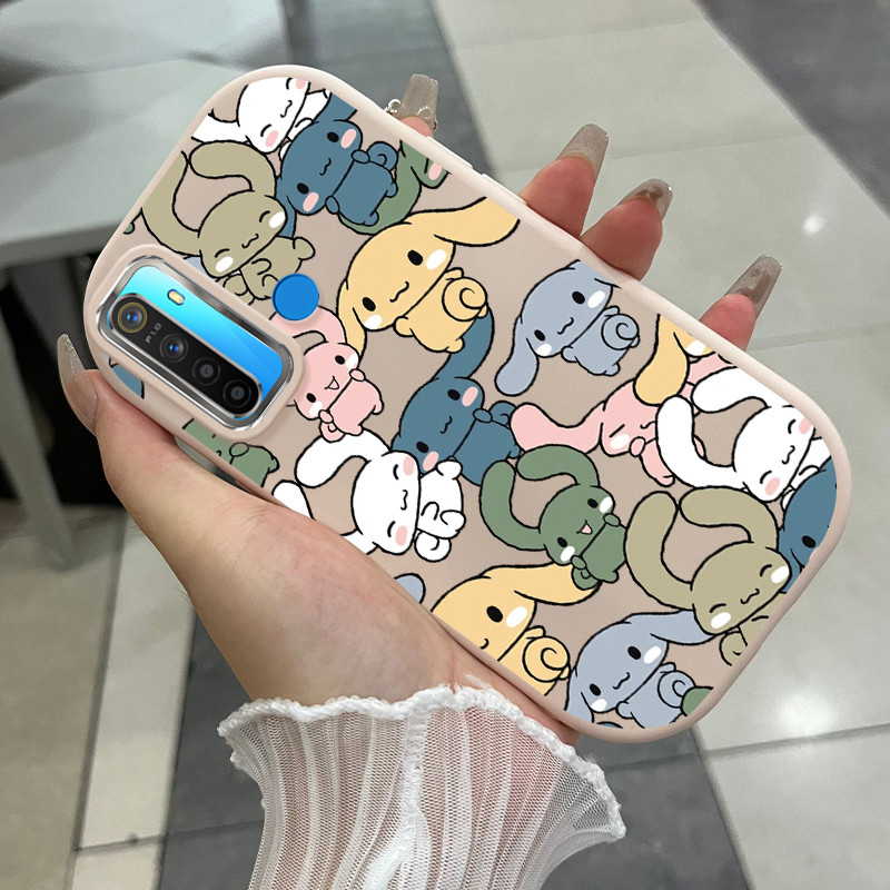 เคสสำหรับ Realme 5 5i 5s 6i C3 C3i 8 5G 8S 5G Q3 Q3i V13 5G Narzo 30 5G เคสโทรศัพท์หมีกระต่ายกันกระแ