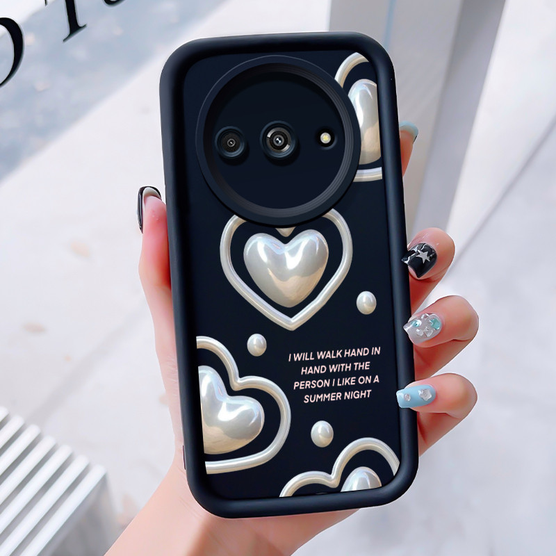 เคสสำหรับ Xiaomi Redmi A3 A3X POCO C61 เคสโทรศัพท์รูปหัวใจสามสีซิลิโคนกันกระแทก ราคา ถูกที่สุด ดีลบีเคเค แกลเลอรีภาพที่ 3
