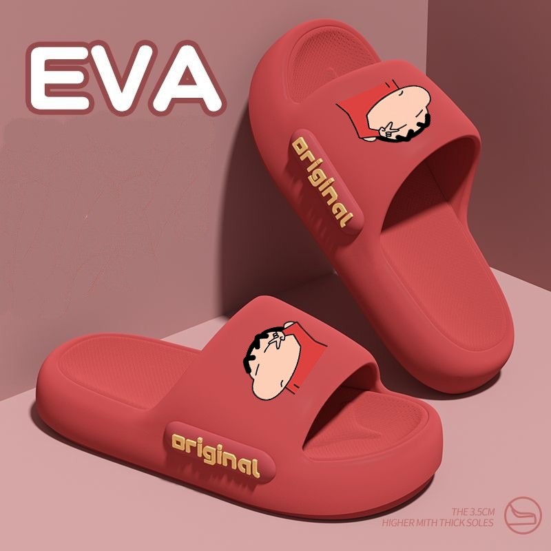 Plain&Co ดินสอสี ชินจัง พร้อมส่ง EVA รองเท้าแตะ รองเท้านิ่ม มี 4 สีให้เลือก1750040679347