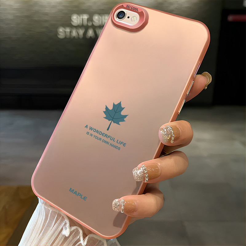 เคสสำหรับ iPhone 6 Plus 6s Plus 7 Plus 8 Plus SE 2020 X Xr Xs Max เคสโทรศัพท์ใบเมเปิ้ลเปลือกแข็งกันกระแทก