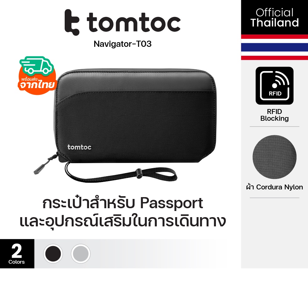 Tomtoc Navigator T03 Passport Bag กระเป๋าเก็บ Passport พร้อมช่องใส่บัตร