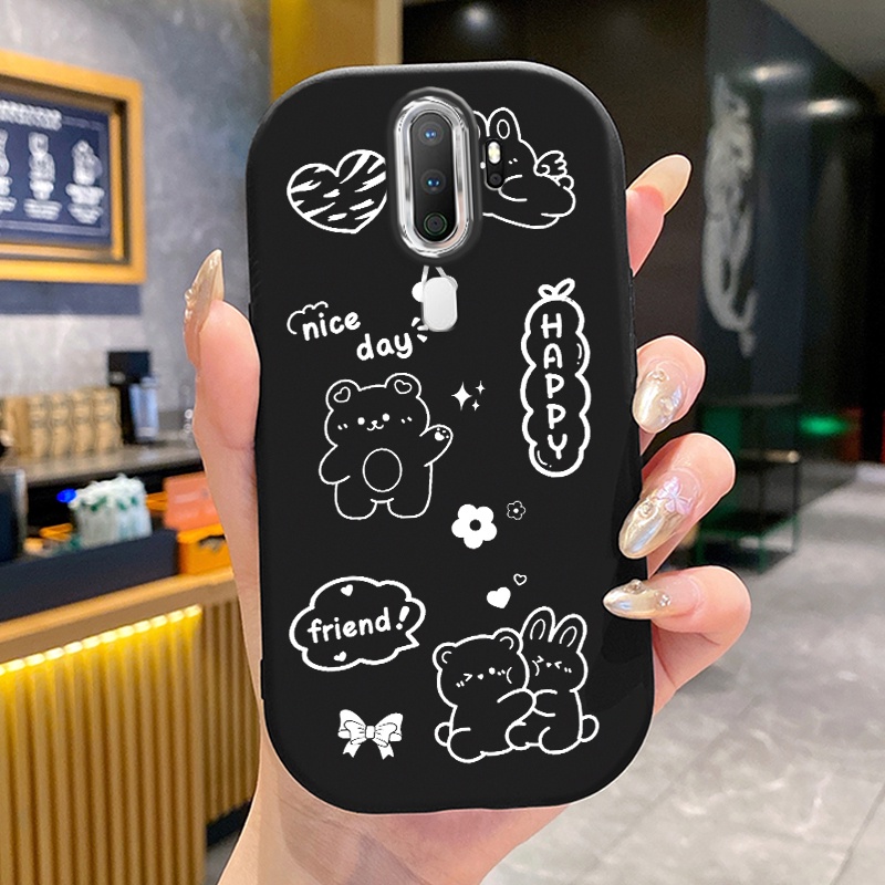 เคสสำหรับ OPPO A5 2020 A9 2020 เคสมือถือกระต่ายและหมีน่ารัก