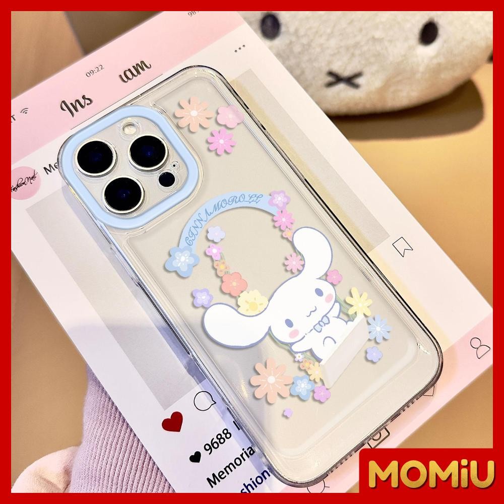 MOMiU – เข้ากันได้สำหรับ เคสไอโฟน11 เคส iphone 16 Pro Max 7Plus XR 12 13 14 15 เคสใส ลูกสุนัขดอกไม้น่ารัก ราคา ถูกที่สุด ดีลบีเคเค แกลเลอรีภาพที่ 3
