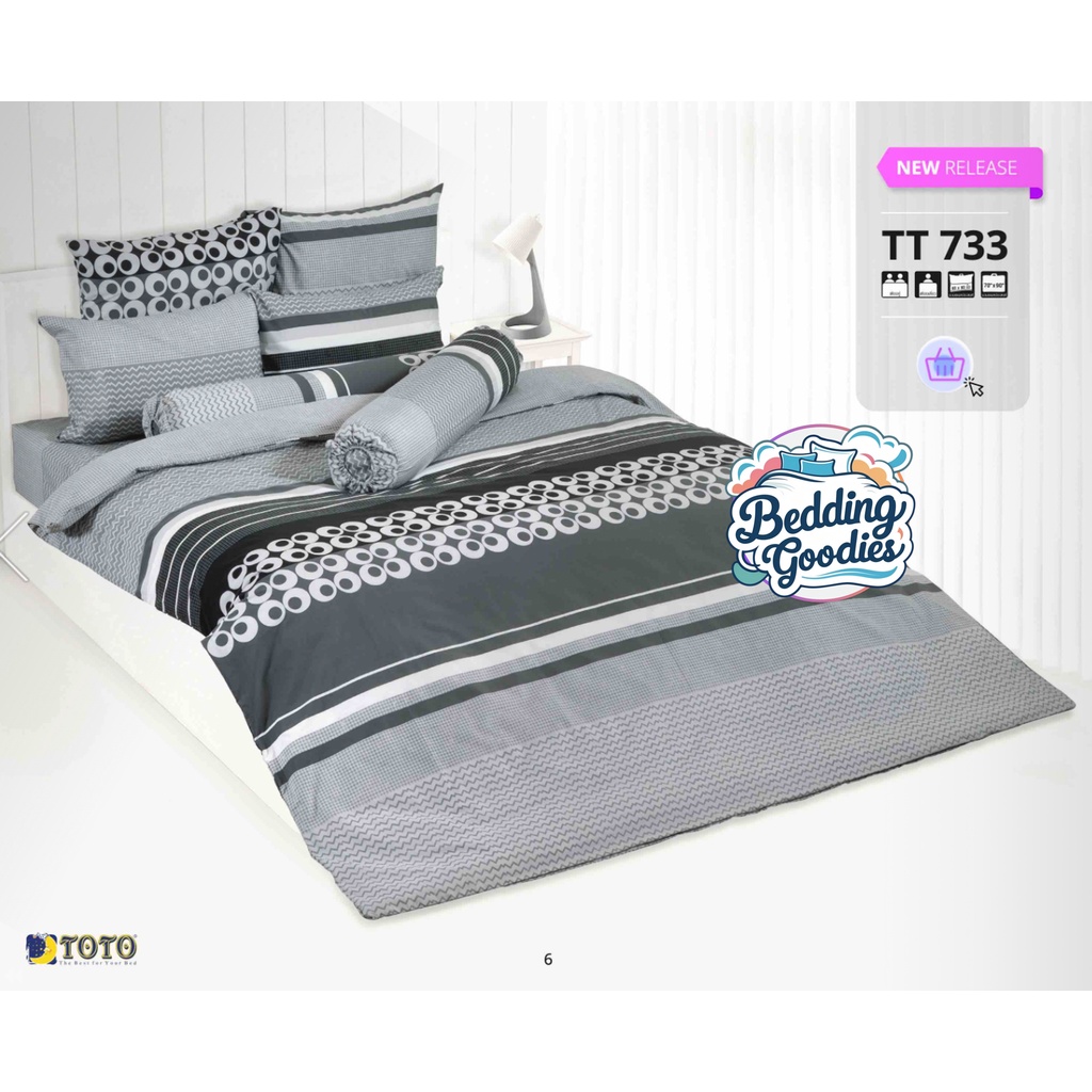 TOTO ผ้าปูที่นอนลายธรรมดา (+ ผ้านวมหนา) 3.5/5/6 ฟุต TT733