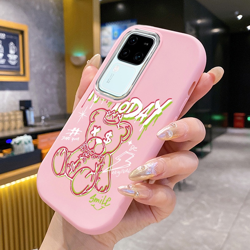 เคสสำหรับ VIVO V30 Pro 5G V29 Pro V29e V27 PRo 5G V23 V23i V20 Pro S1 S7 เคสโทรศัพท์หมีกันกระแทก