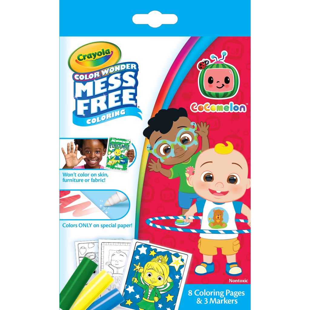 Crayola Mess Free Color Wonder Cocomelon Coloring Page Mini เครโยล่า ชุดระบายสี โคโค่ เมล่อน ชุดเล็ก 75-2837