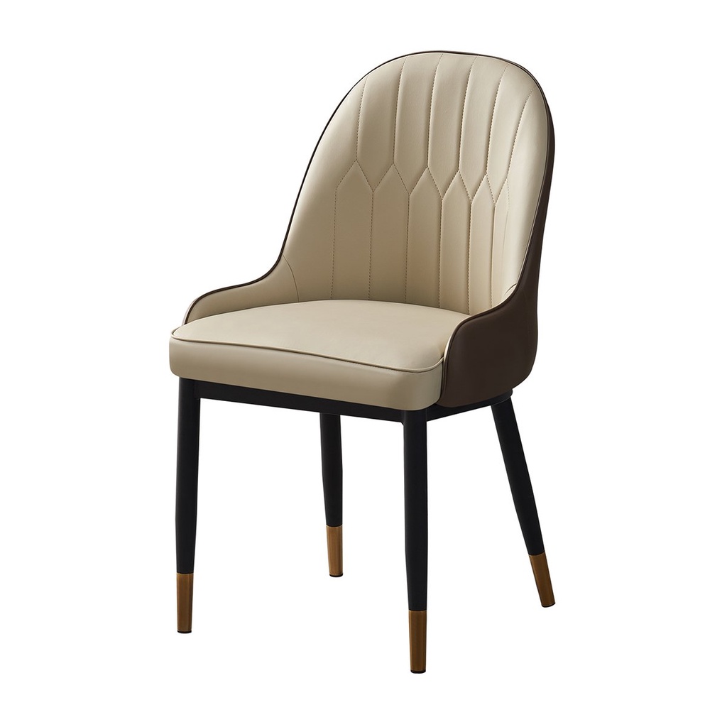 เก้าอี้ทานอาหารทูโทน CALINA รุ่น MBR010-BB ขนาด 50 x 54 x 88 ซม. สีเบจ-น้ำตาล