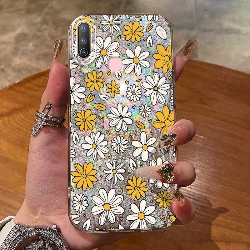เคสสำหรับ VIVO Y12 Y12i Y15 Y17 Y3 Y3s Y17s Y36i G2 Y28 5G เคสโทรศัพท์ใหม่ดอกไม้