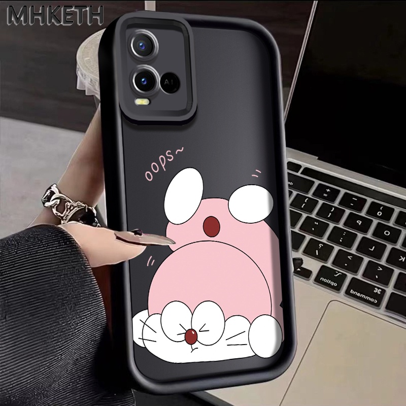 เคสสำหรับ VIVO Y21 Y21s Y21T Y21E Y21A Y21G Y22s Y22 Y33T Y33s เคสแมวการ์ตูนน่ารักเคสโทรศัพท์มีลาย