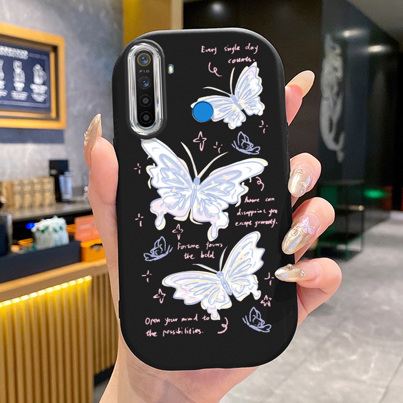 เคสสำหรับ Realme 5 5i 5s 6i C3 C3i 8 5G 8S 5G Q3 Q3i V13 5G Narzo 30 5G เคสโทรศัพท์ผีเสื้อกันกระแทก