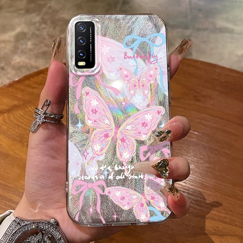 เคสสำหรับ VIVO Y20 Y20i Y20s Y12s Y12a Y20t Y30G Y20S G Y20S D Y20S M Y11s เคสโทรศัพท์ใหม่ผีเสื้อ