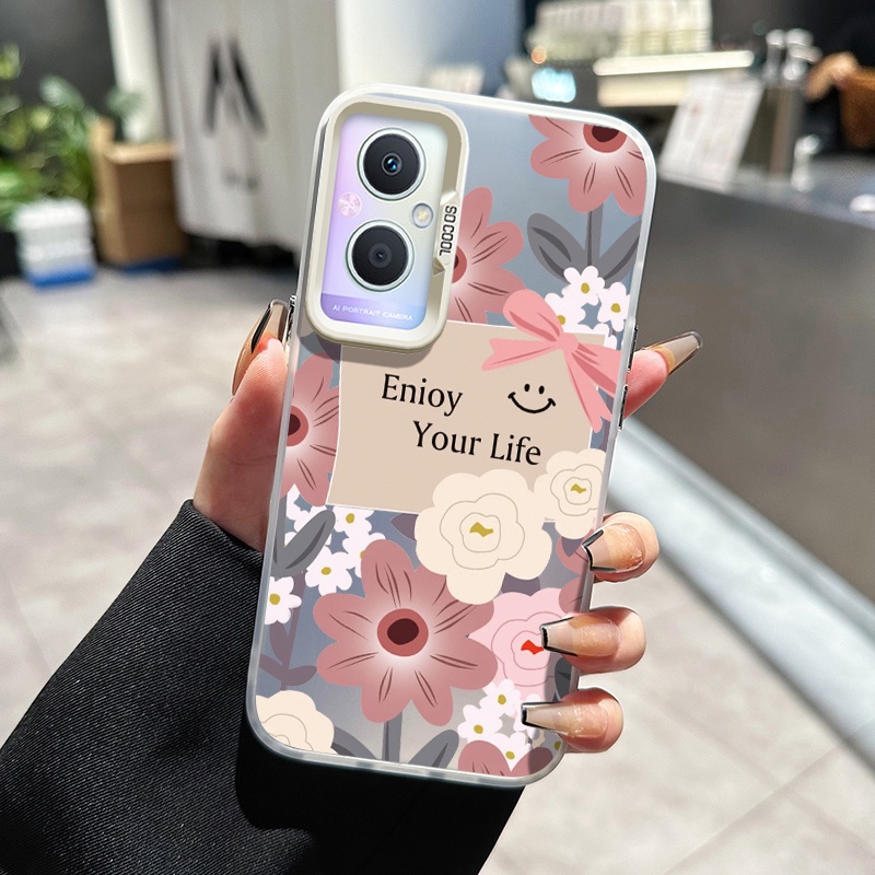 เคสสำหรับ OPPO A36 A76 A96 เคสโทรศัพท์ดอกไม้สวยๆ