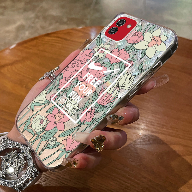 เคสสำหรับ Samsung A03 A04 A04s A04e M04 F04 M13 5G เคสโทรศัพท์ดอกไม้