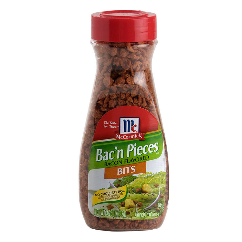 🍉 แม็คคอร์มิคแป้งถั่วเหลืองอบกรอบกลิ่นเบคอน 124กรัม 🍍 Mccormick Bacon Flavoured Bits 124g. 📌 0052100