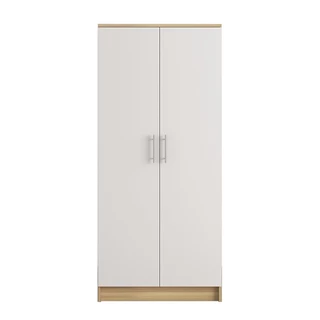 FURDINI ตู้เสื้อผ้า 2 บานเปิด HERO 80 ซม. สี NATURAL OAK/ขาว จัดส่งโดย HomePro