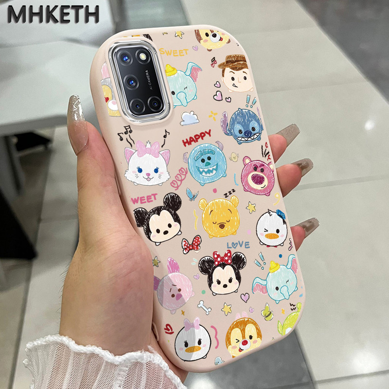 MHKETH เคสสำหรับ OPPO A52 A72 A92 A74 A95 F19 F19s เคสโทรศัพท์ลายการ์ตูนดิสนีย์