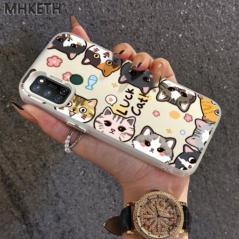 MHKETH เคสสำหรับ Realme 7i C17 เคสป้องกันโทรศัพท์ตกการ์ตูน