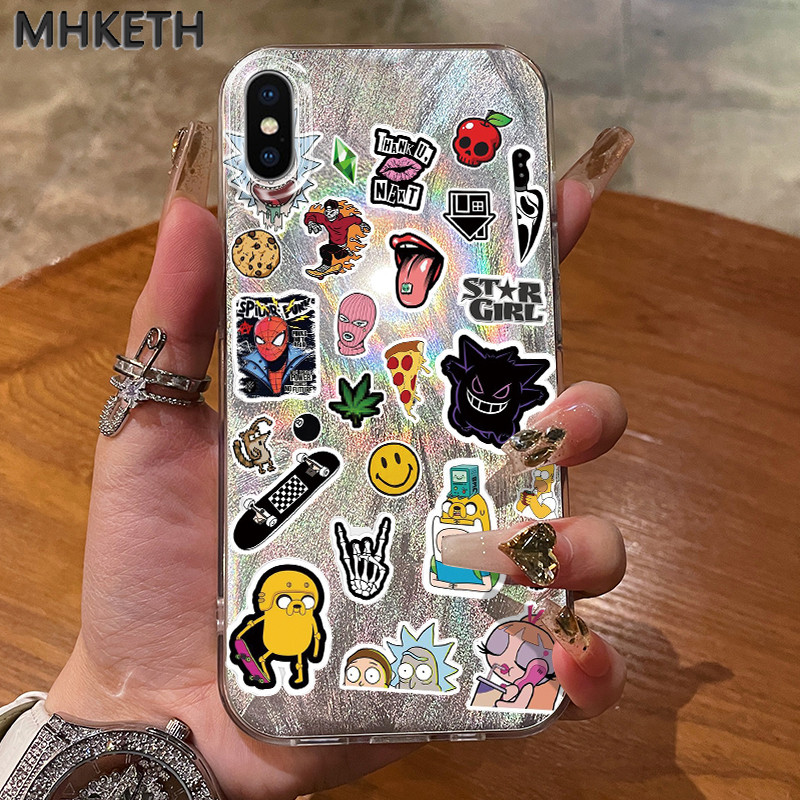 MHKETH เคสสำหรับ iPhone X Xs Max Xr 7 Plus 8 Plus Se 2020 11 Pro Max เคสมือถือหลากสีสันแบรนด์อินเทรนด์